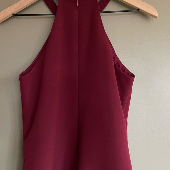 Lulu's‎ Comely Beaded Burgundy Dress Size Small Red Purple Embellished High Neck - Picture 14 of 16